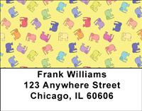 Elephant Patterns Address Labels