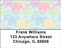 Indian Elephant Pattern Address Labels
