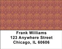 Indian Elephant Pattern Address Labels