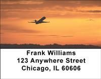 Airplane At Sunset Address Labels