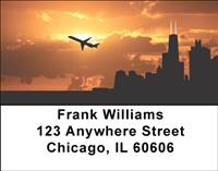 Airplane At Sunset Address Labels