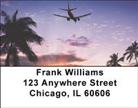 Airplane At Sunset Address Labels