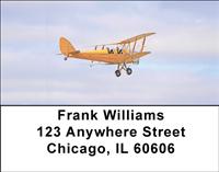 Tiger Moth Airplane Address Labels