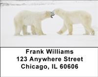 Playful Polar Bears Address Labels