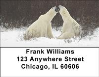 Playful Polar Bears Address Labels