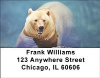 Swimming Polar Bears Address Labels