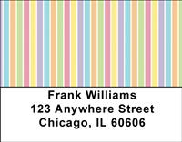 Pastel Stripes Address Labels