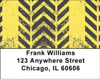 Hazard Stripes Address Labels