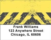 Hazard Stripes Address Labels