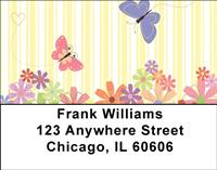 Spring Stripes Address Labels