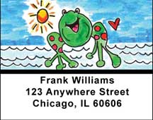 Marina Frog by Amy S. Petrik Address Labels