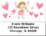 Young Girl Princess Address Labels