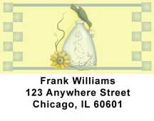 Sunflowers and Crows by Lorrie Weber Address Labels