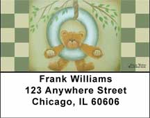 Tire Swing Teddy by Lorrie Weber Address Labels