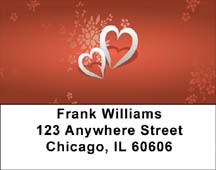 Pair of Hearts Address Labels