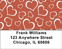Heart Pattern Address Labels