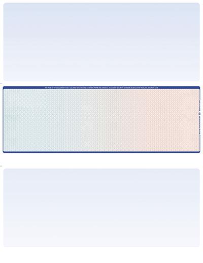 Blue Red Blank Stock for Computer Voucher Checks Middle Style