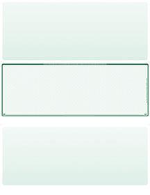 Green Safety Blank Stock for Computer Voucher Checks Middle Style
