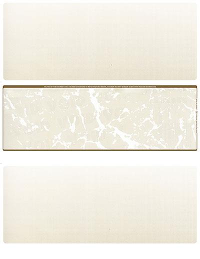 Tan Marble Blank Stock for Computer Voucher Checks Middle Style