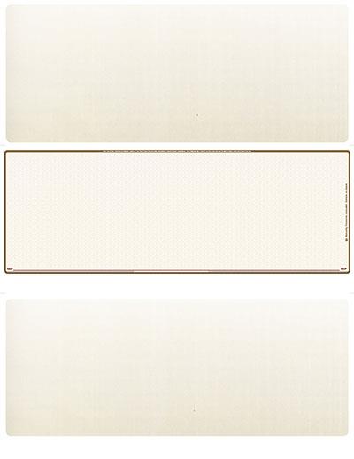 Tan Safety Blank Stock for Computer Voucher Checks Middle Style