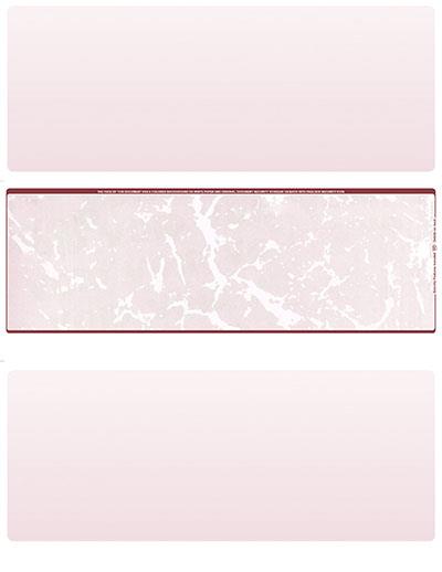 Burgundy Marble Blank Stock for Computer Voucher Checks Middle Style