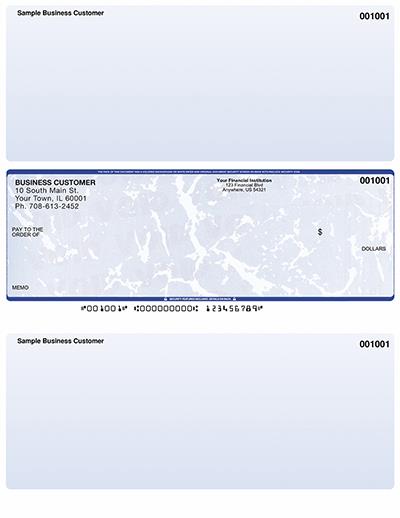 Blue Marble Laser Business One Per Page Voucher Checks Middle Style