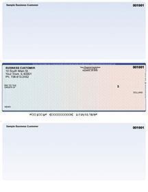 Blue Red Laser Business One Per Page Voucher Checks Middle Style