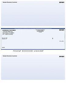 Blue Safety Laser Business One Per Page Voucher Checks Middle Style