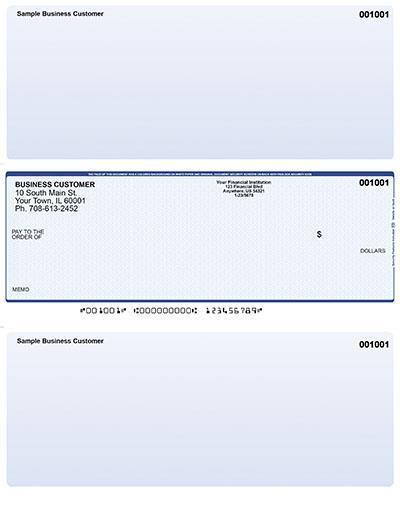 Blue Safety Laser Business One Per Page Voucher Checks Middle Style