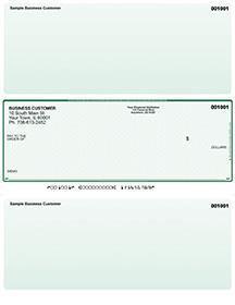 Green Safety Laser Business One Per Page Voucher Checks Middle Style