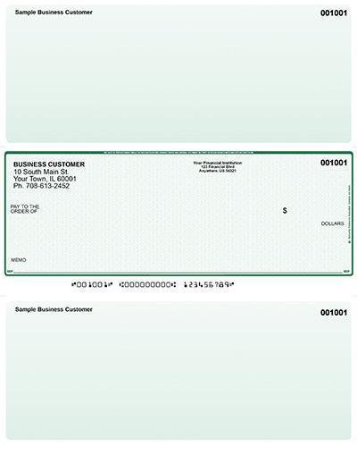 Green Safety Laser Business One Per Page Voucher Checks Middle Style