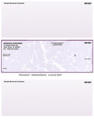 Violet Marble Laser Business One Per Page Voucher Checks Middle Style