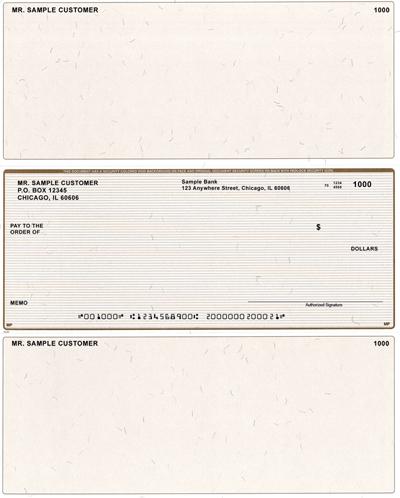 Tan Lines Laser Business One Per Page Voucher Checks Middle Style