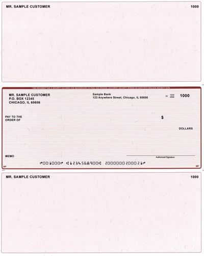 Burgundy Lines Laser Business One Per Page Voucher Checks Middle Style