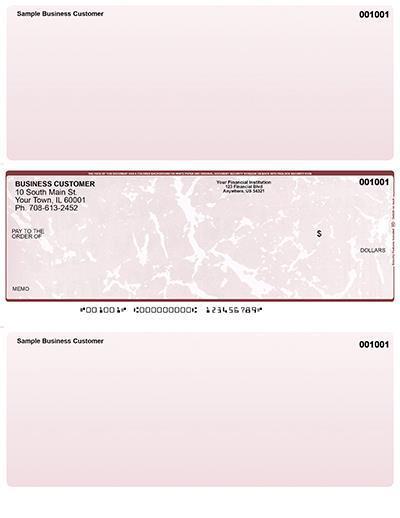 Burgundy Marble Laser Business One Per Page Voucher Checks Middle Style
