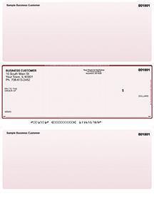 Burgundy Safety Laser Business One Per Page Voucher Checks Middle Style