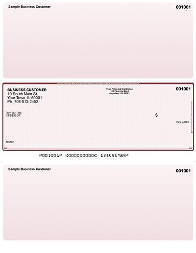 Burgundy Safety Laser Business One Per Page Voucher Checks Middle Style