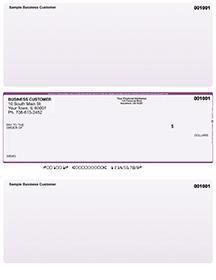 Violet Safety Laser Business One Per Page Voucher Checks Middle Style