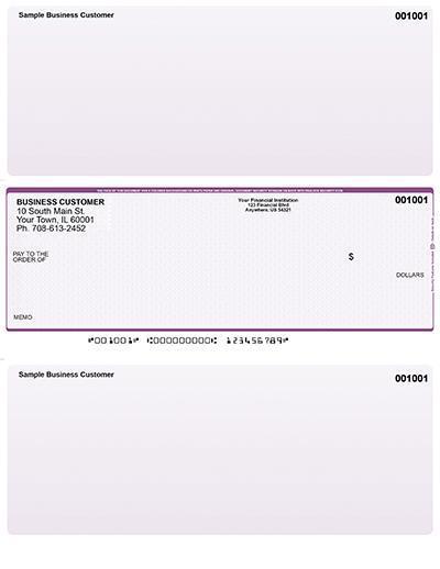 Violet Safety Laser Business One Per Page Voucher Checks Middle Style
