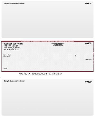 Wall Street Laser Business One Per Page Voucher Checks Middle Style