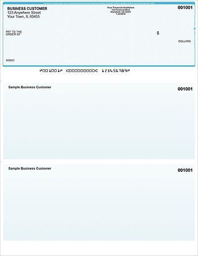 Teal Safety Laser Business One Per Page Voucher Checks Top Style