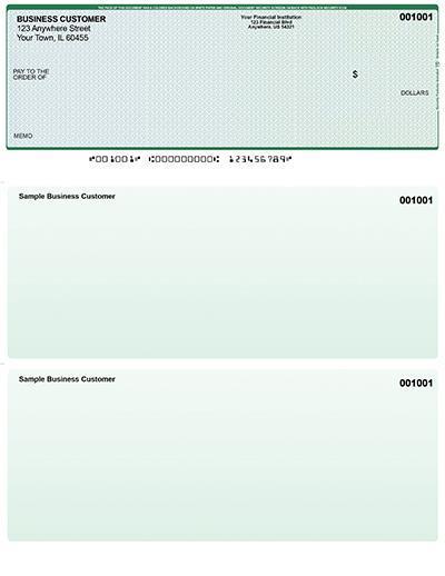 Blue Green Laser Business One Per Page Voucher Checks Top Style