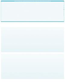 Teal Safety Blank Stock for Computer Voucher Checks Top Style