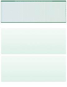 Blue Green Blank Stock for Computer Voucher Checks Top Style