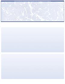 Blue Marble Blank Stock for Computer Voucher Checks Top Style