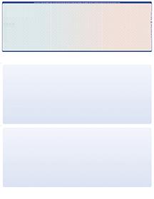 Blue Red Blank Stock for Computer Voucher Checks Top Style