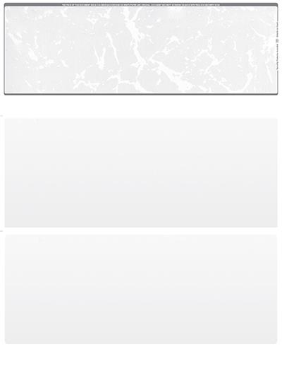 Grey Marble Blank Stock for Computer Voucher Checks Top Style