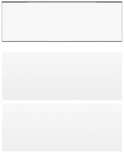 Grey Safety Blank Stock for Computer Voucher Checks Top Style
