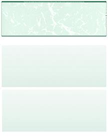 Green Marble Blank Stock for Computer Voucher Checks Top Style