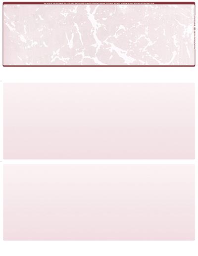 Burgundy Marble Blank Stock for Computer Voucher Checks Top Style